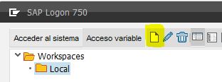 SAP GUI Crear sistema